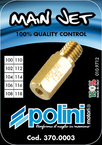 Polini jet kit for Keihin,OKO,Polini, PWK carburetors includes jet sizes 100-118 - Dynoscooter.com