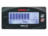 Koso Mini 3 fuel gauge with white backlight