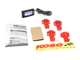 Koso Mini 3 fuel gauge with white backlight