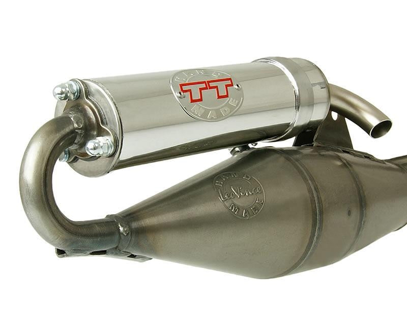 Leo Vince TT Handmade Exhaust for the Aprilia SR50 2 Stroke Minarelli engine - Dynoscooter.com