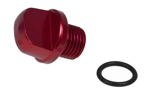 STR8 red anodized oil filler screw for Minarelli engines - Dynoscooter.com