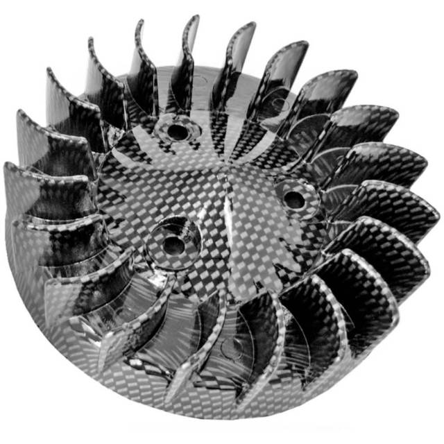 Minarelli Horizontal  / Vertical Cooling Fan Carbon - Dynoscooter.com