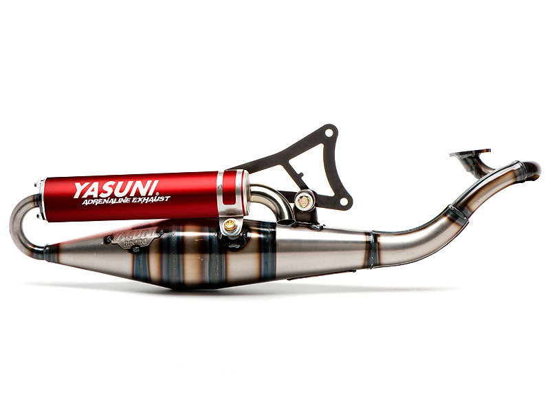 Yasuni Z Exhaust Minarelli Horizontal with Red Silencer - Dynoscooter.com