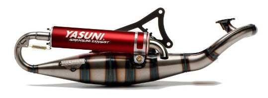 Yasuni R Exhaust Minarelli Horizontal with Red Silencer - Dynoscooter.com