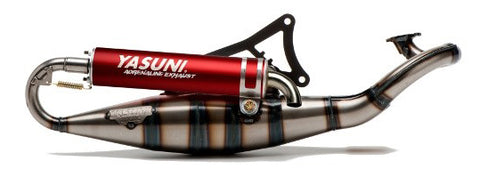 Yasuni R Exhaust Minarelli Horizontal with Red Silencer - Dynoscooter.com