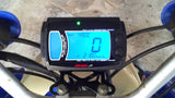 Speedometer KOSO Digital Multimeter XR-SRN, universal, SPEED / RPM / TEMP / TRIP, blue